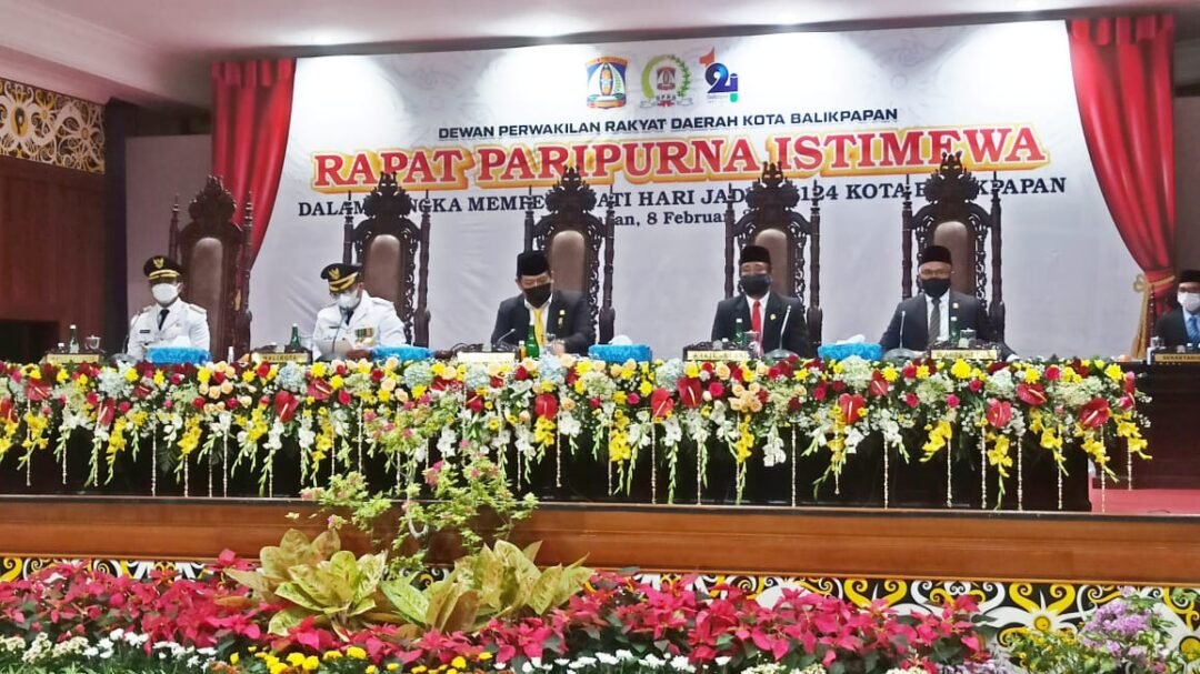 Suasana Sidang Paripurna jelang Hari Jadi Kota Balikpapan ke 124.(Foto: Ariel)