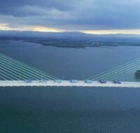 Berita Kaltim Terkini - Berita Kaltim Terkini - Proses uji ketahanan beban jembatan Pulau Balang