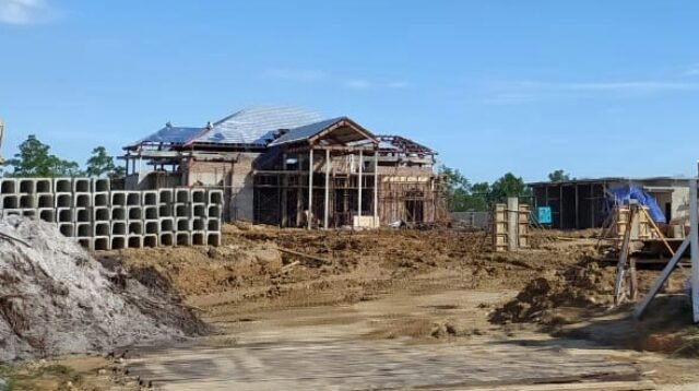 Berita Kaltim Terkini - Lokasi pembangunan rumah jabatan bupati di kawasan coastal road, kelurahan Sungai Parit.