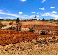 Land clearing lahan sirkuit di KM 05 Desa Giripurwa Kecamatan Penajam.