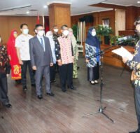 Berita Kaltim Terkini - Proses pelantikan ketua dan anggota GPMB Kabupaten PPU Periode 2021-2024, di Aula Lt 1 kantor Bupati, (Humas)