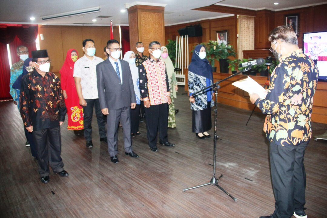 Berita Kaltim Terkini - Proses pelantikan ketua dan anggota GPMB Kabupaten PPU Periode 2021-2024, di Aula Lt 1 kantor Bupati, (Humas)