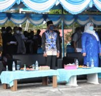 Bupati PPU Abdul Gafur Mas’ud (AGM) saat menghadiri pelepasan siswa SMP 5 Girimukti.