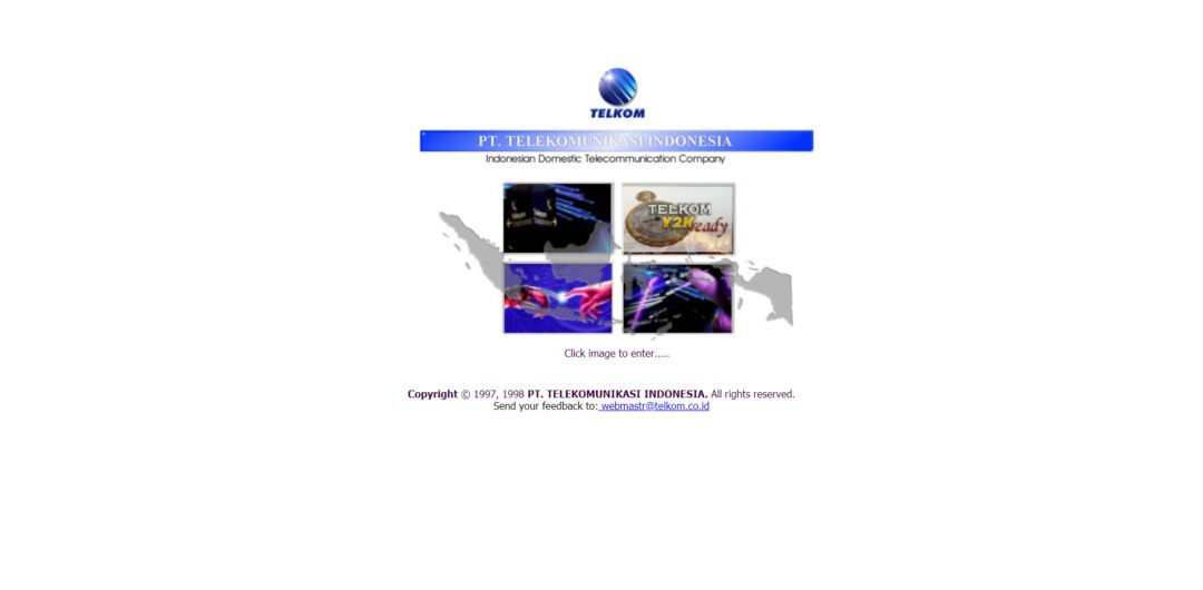 tampilan website telkom tahun 1999