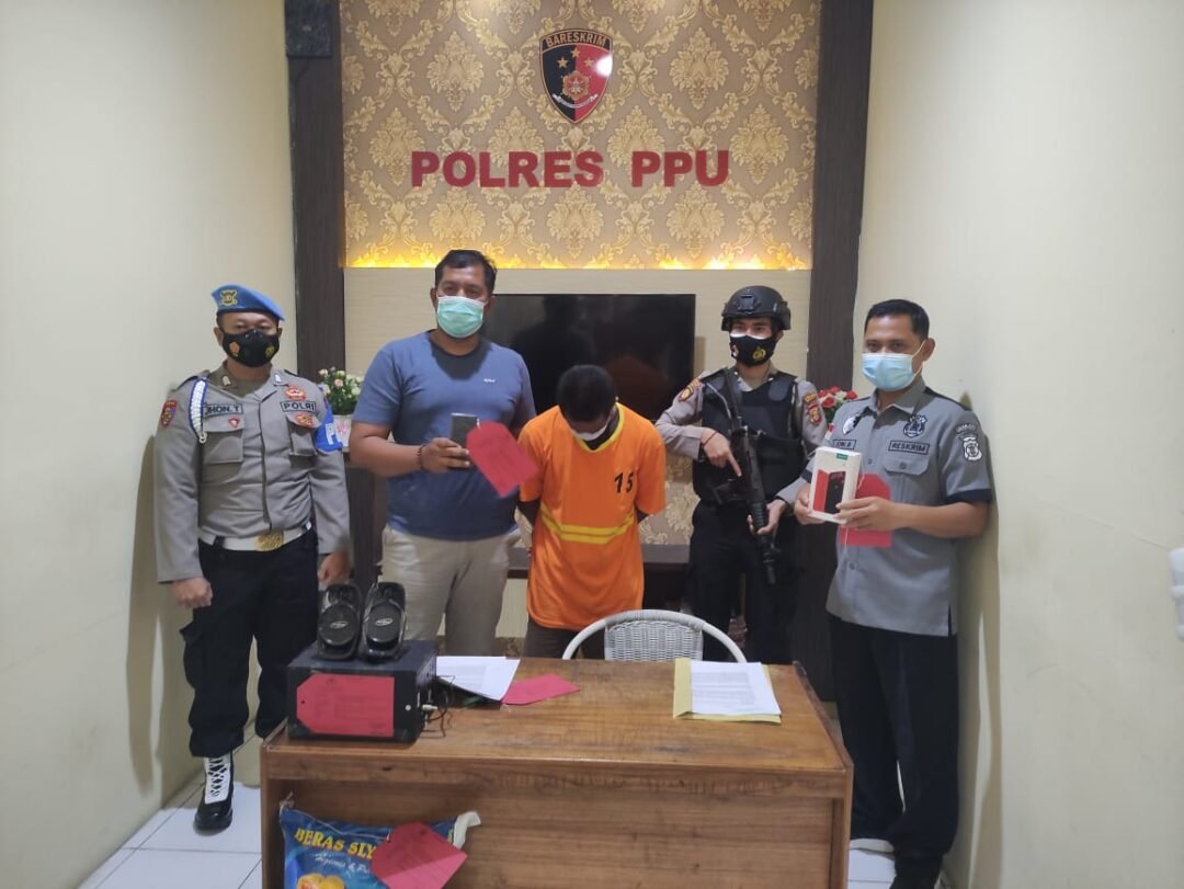 JS alias Gondrong (28) ditangkap tim Jatanras Polres PPU
