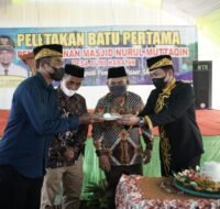 Bupati PPU, Abdul Gafur Mas'ud (AGM) lakukan groundbreaking Masjid Nurul Muttaqin, (Hum)