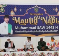 Pemkab PPU gelar peringatan Maulid Nabi Muhammad SAW 1443 H, di Masjid Al-Ikhlas, Kamis, (21/10/2021). (Hum)