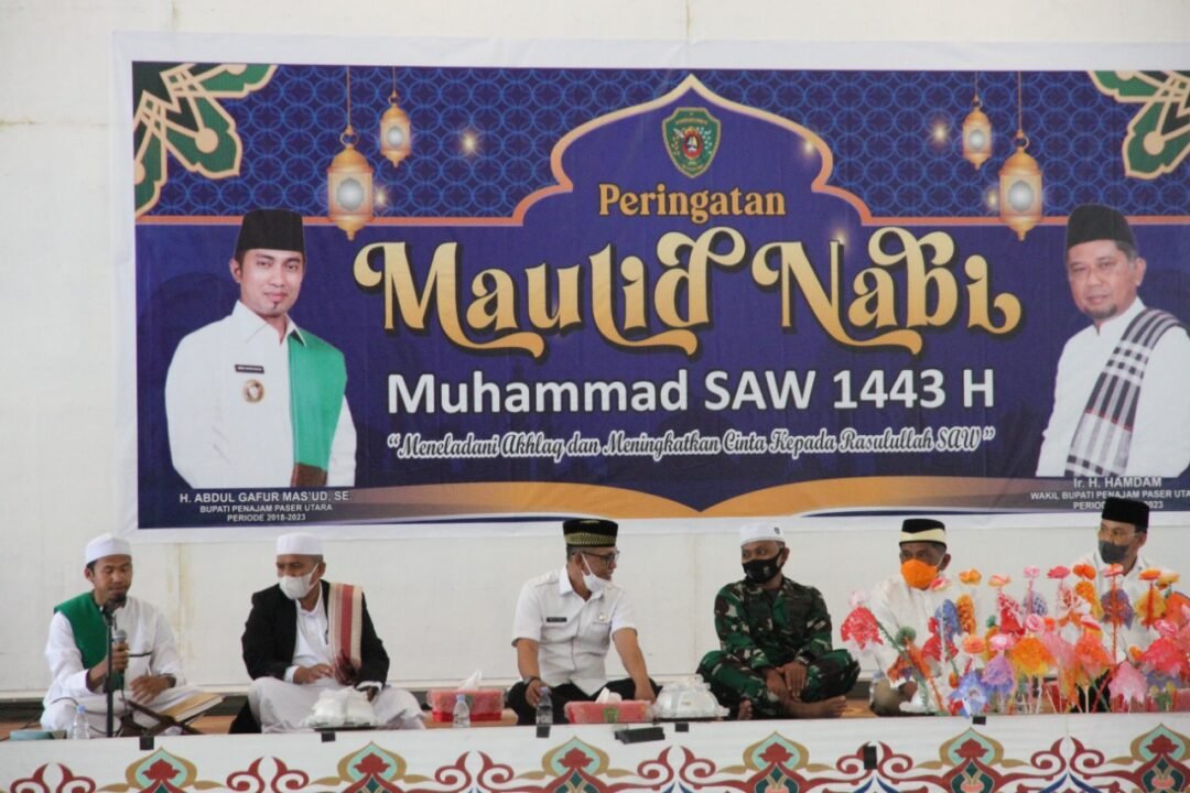 Pemkab PPU gelar peringatan Maulid Nabi Muhammad SAW 1443 H, di Masjid Al-Ikhlas, Kamis, (21/10/2021). (Hum)