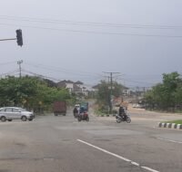 Traffic light di depan Mapolres PPU tidak menyala akibat terkena petir