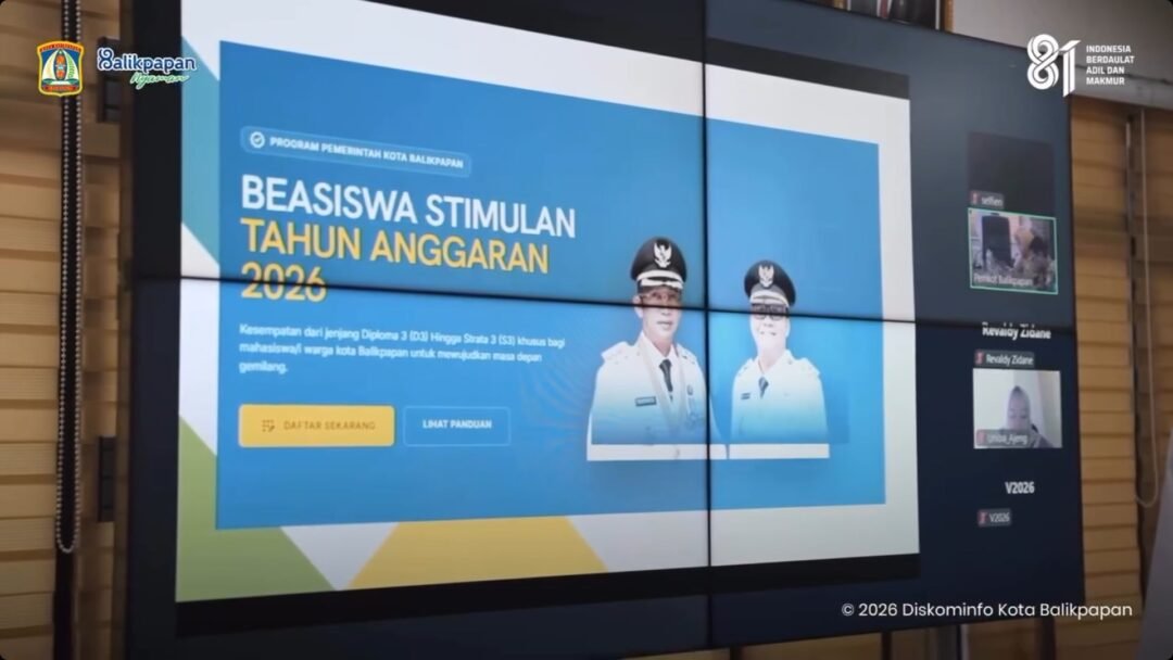 Beasiswa Stimulan Balikpapan 2026 Dibuka Bagi Mahasiswa D3 sampai S3