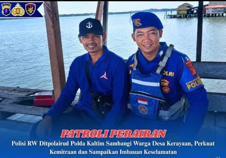 Polisi RW Ditpolairud Polda Kaltim Sambangi Warga Pesisir Sangkulirang, Perkuat Sinergi Jaga Kamtibmas