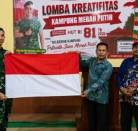 Sambut HUT RI, Kodim 0912/Kubar Gelar Lomba Kampung Merah Putih di Sumber Sari