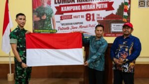 Sambut HUT RI, Kodim 0912/Kubar Gelar Lomba Kampung Merah Putih di Sumber Sari