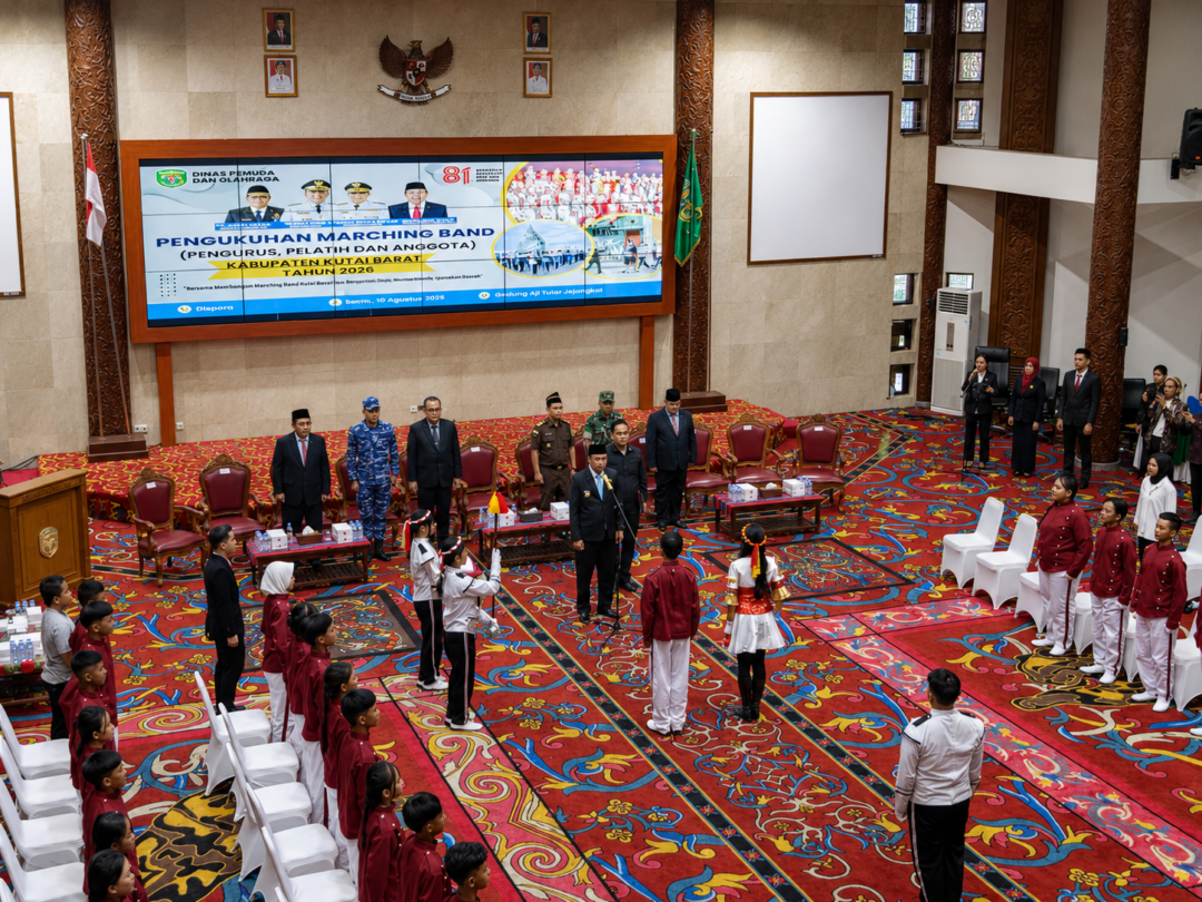 65 Anggota Marching Band Kubar 2026 Resmi Dikukuhkan, Siap Jalani Latihan
